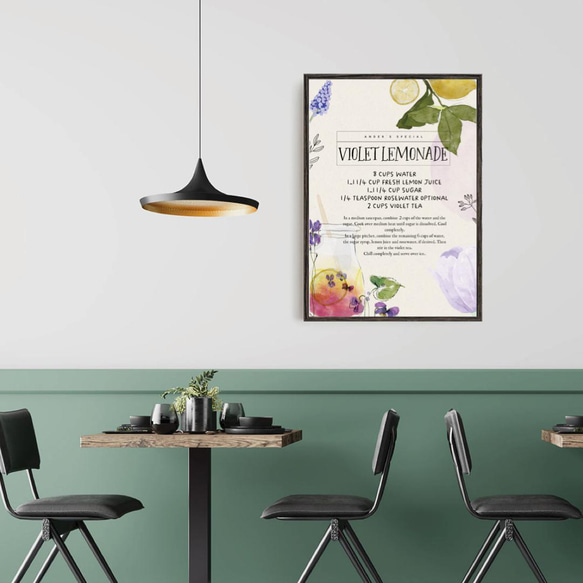 キッチンポスター　/ i0617 / 春のハーブや花のレシピ　インテリアポスター 1枚目の画像
