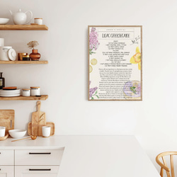 キッチンポスター　/ i0614 / 春のハーブや花のレシピ　インテリアポスター 2枚目の画像