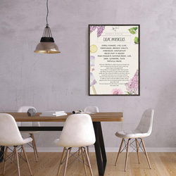 キッチンポスター　/ i0615 / 春のハーブや花のレシピ　インテリアポスター 2枚目の画像