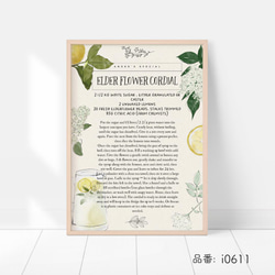 キッチンポスター　/ i0611 / 春のハーブや花のレシピ　インテリアポスター 5枚目の画像