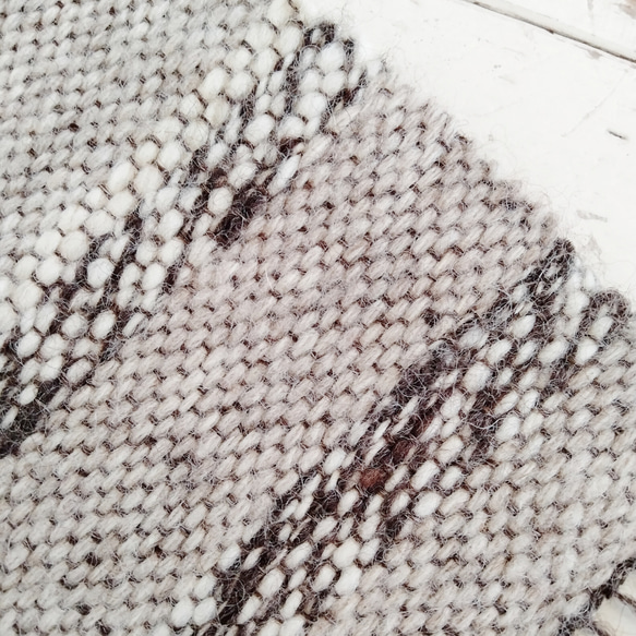 手紡ぎ糸・手織りのテーブルマット 6枚目の画像