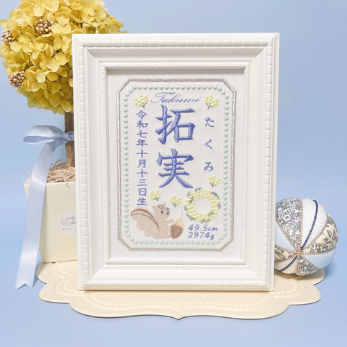 専用　命名書　つまみ細工　刺繍　ネームボード　名前旗　オーダー 命名書 つまみ細工 刺繍 ネームボード バースボード おしゃれ