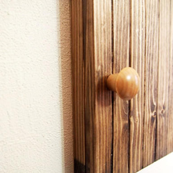 【コンセントカバー】全面扉付スイッチ＆コンセントカバーボックス 木製ツマミ付 エボニー色 2枚目の画像