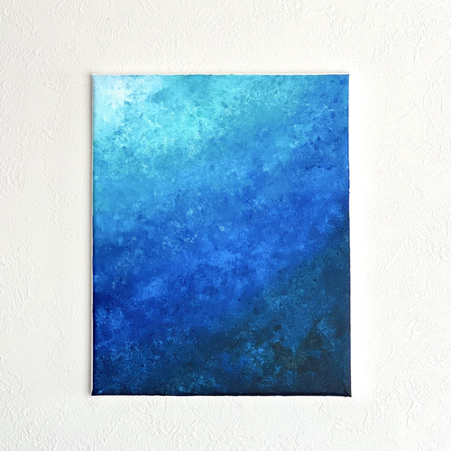 零057】絵画 宇宙 青 空 海 抽象画 原画 インテリア 絵画 零