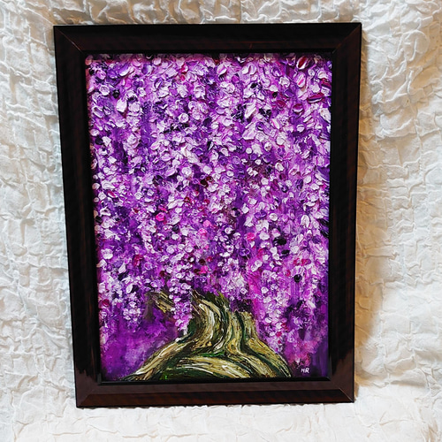 油絵 油彩 油彩画 絵 絵画 【富士山と桜】 - メルカリ