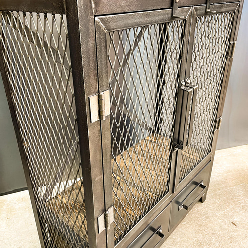 アイアンキャビネットC ［幅70㎝×奥行き30㎝×高さ90㎝］アイアン家具