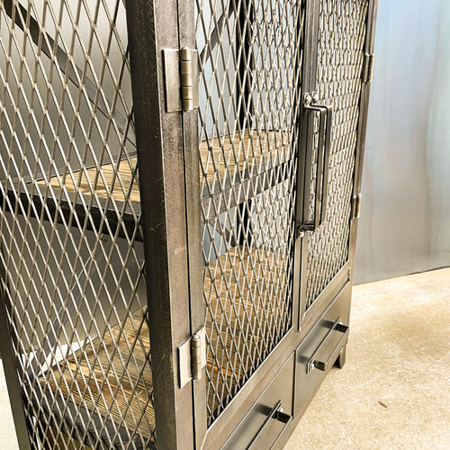 アイアンキャビネットC ［幅70㎝×奥行き30㎝×高さ90㎝］アイアン家具