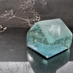 ガラスの家　置物　インテリア　プラチナベース青泡　 7枚目の画像