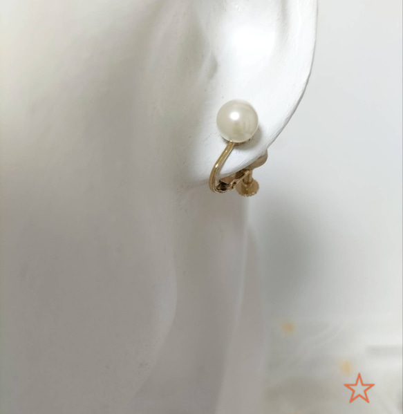あこや本真珠（日本産）のネジバネ式イヤリング 10枚目の画像