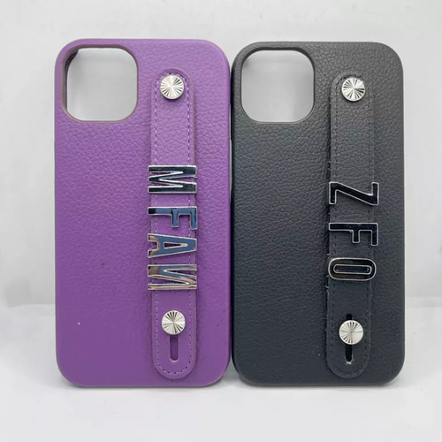 立てかけOK♡【シルバー】名入れオーダーメイドiPhone ケース