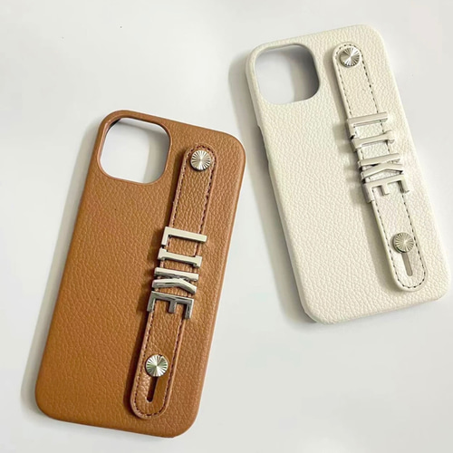 オリジナルケース オーダーメイドカバー スマホケース  iPhoneケース 立てかけOK♡【シルバー】名入れオーダーメイドiPhone ケース