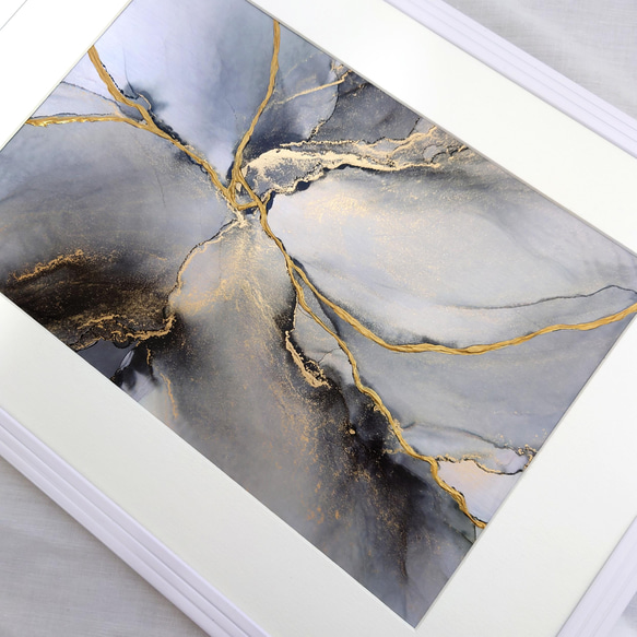 アルコールインクアートアクリル時計 ブラウン大理石柄 12e2604554eb26ceb62728910ce2f8