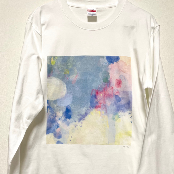 水彩画 抽象 アート Tシャツ 1枚目の画像