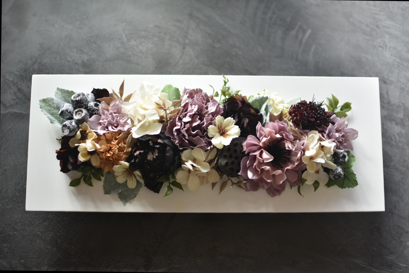 ■アーティフィシャル　フレームアレンジメント（ワイドLサイズ）クリアケース入り