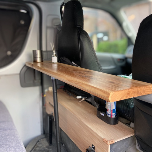 車中泊用テーブル（ハンドメイド） ベテラン大工作】ハイエース200系 熟練大工作 テーブル 車中泊
