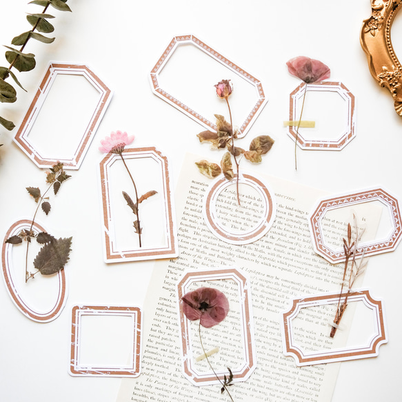 SALE! コラージュ素材 フレーム素材 30枚 maron [AZ131] その他雑貨