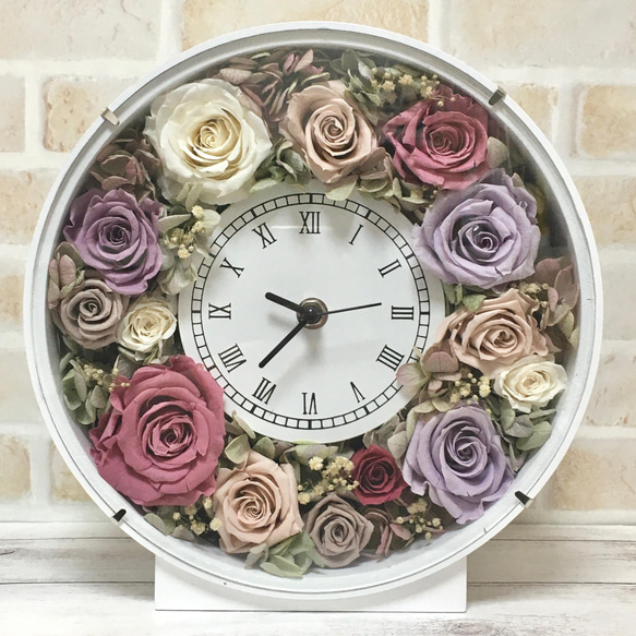 【受注製作】花時計　お好みのフレームカラー、花材でお作りします【Creema限定】 5枚目の画像