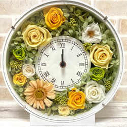 【受注製作】花時計　お好みのフレームカラー、花材でお作りします【Creema限定】 3枚目の画像