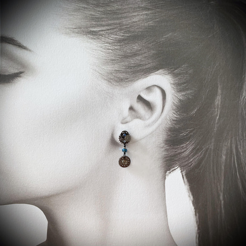 受注製作+『星供/青』スチームパンク ピアス ピアス（その他） 胡蝶之