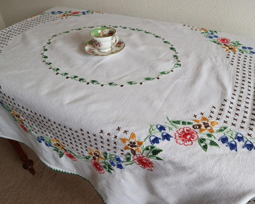 超大作中国手刺繍テーブルクロス