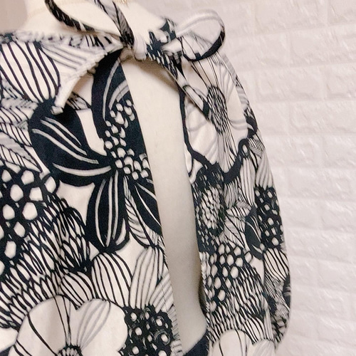 ⚪一年中使える割烹着家事/しっかりした綿麻/モノトーン/ その他