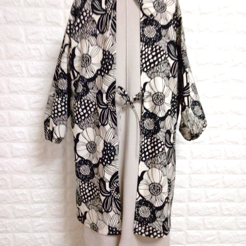 ⚪一年中使える割烹着家事/しっかりした綿麻/モノトーン/ その他