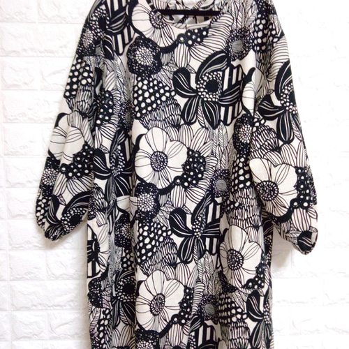 ⚪一年中使える割烹着家事/しっかりした綿麻/モノトーン/ その他