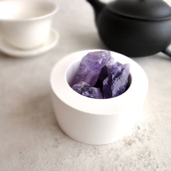 天然石のアロマディフューザー ■ アロマストーンポット ■ アメジスト　2タイプ 1枚目の画像