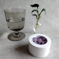 天然石のアロマディフューザー ■ アロマストーンポット ■ アメジスト　2タイプ 7枚目の画像