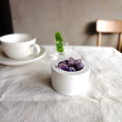 天然石のアロマディフューザー ■ アロマストーンポット ■ アメジスト　2タイプ 4枚目の画像