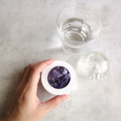 天然石のアロマディフューザー ■ アロマストーンポット ■ アメジスト　2タイプ 9枚目の画像