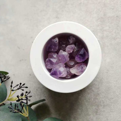 天然石のアロマディフューザー ■ アロマストーンポット ■ アメジスト　2タイプ 6枚目の画像