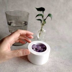 天然石のアロマディフューザー ■ アロマストーンポット ■ アメジスト　2タイプ 8枚目の画像