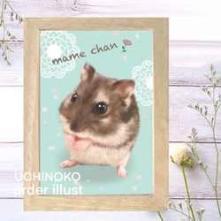 ペット　似顔絵　ペットイラスト　お描きします　オーダーメイド　犬　猫　2Lサイズ　プレゼント　UCHINOKO 11枚目の画像