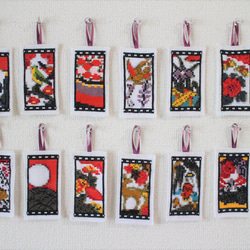 タペストリー 花札 クロスステッチ キット 【1月 松に鶴】 生地 T.Y