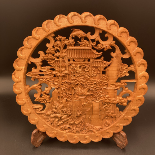 鯉が導く成功の奇跡』鯉登竜門Ⅱ 26.5cm（登竜門・滝登り) 参次元彫刻