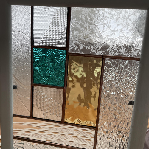 ステンドグラスパネル昭和レトロクリア