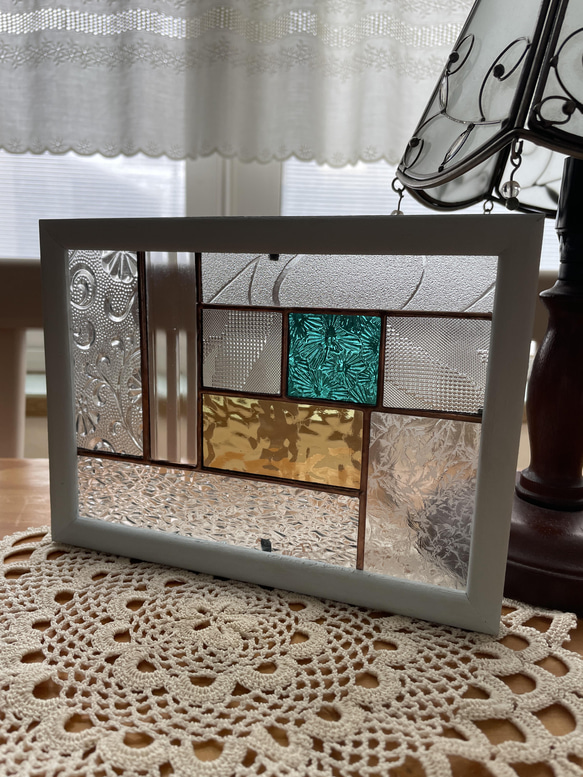 ステンドグラス　パネル　昭和レトロ　クリア ステンドグラス パネル 昭和レトロクリア+2 その他アート