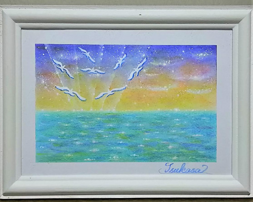 パステル画ヒーリングアート｜天の川｜宇宙のパステル絵画