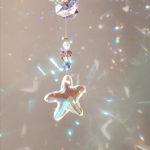 スワロフスキー社製＊サンキャッチャー　Star-カラフル♡ スワロフスキー社製＊サンキャッチャーStar-カラフル♡