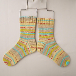 手編みの靴下　マチ多め　甲高さんにも◯ 2枚目の画像