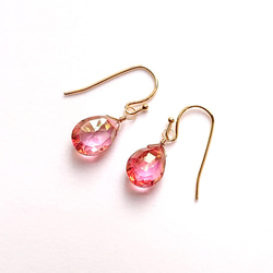 1点のみ】k14gf 宝石質アイオライトのピアス ピアス（フック・チェーン