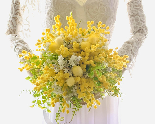 YOUKAEN ウェディングブーケ ミモザ YOUKAEN ウェディングブーケ
