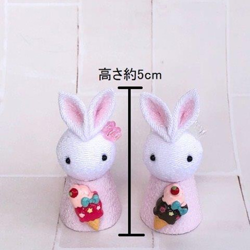いちご イチゴ うさぎ バスケット 春のインテリア つまみ細工 4