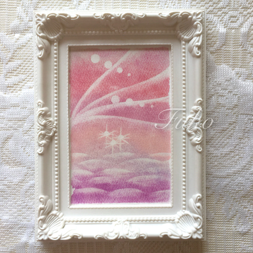 絵画雲海4 原画額縁無しA4サイズ