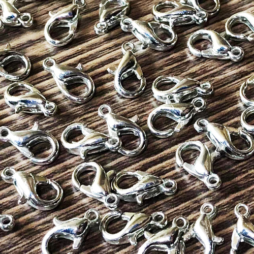 カニカン シルバー 10mm 100個 金具 留め具 アクセサリー ストラップ