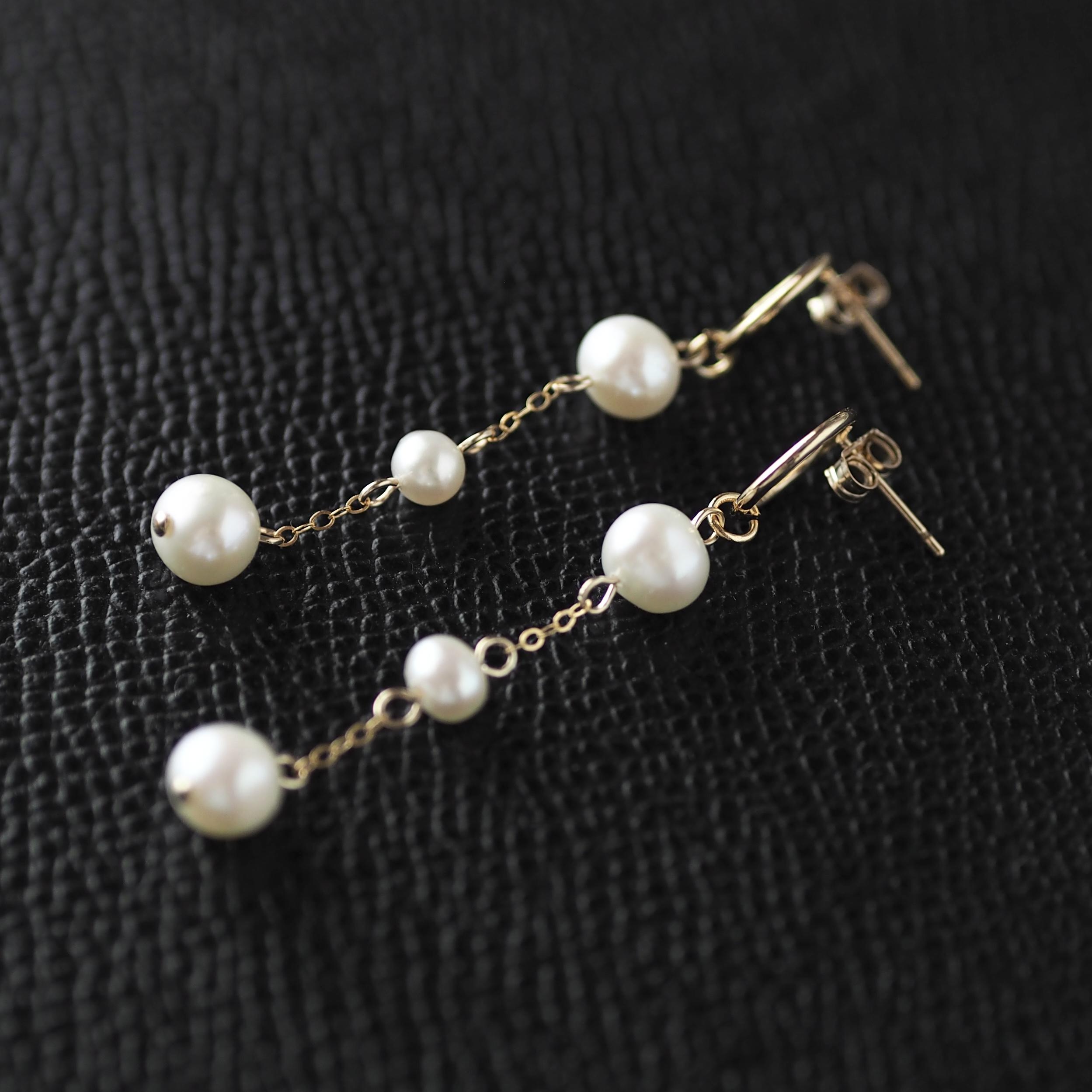 淡水パールの14kgfサークルピアス