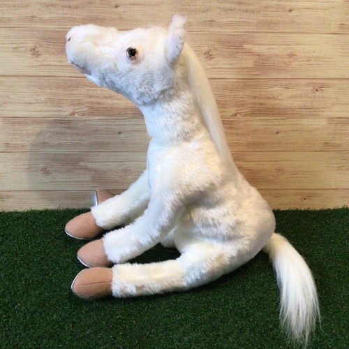 a様オーダーメイド品(白馬30センチ)縫いぐるみ ぬいぐるみ もんぺるし 