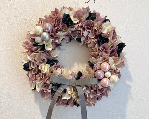 2.リボンリース 7fa9362d5821bdf43765ea6355af14