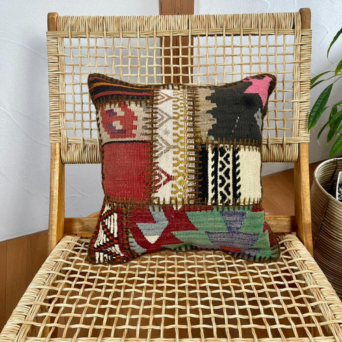 キリム　パッチワークキリム　クッションカバー　トルコ キリム パッチワークキリム クッションカバー トルコ トルコ